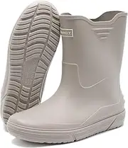 [Hsttgsr] Rain Boots for Men Waterproof Fashionable Rubber Boots Non-slip Outdoor Garden Boots Mid Calf Muck Work Shoes Comfort Lightweight Rainboots for Fishing Climbing