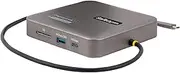 StarTech.com USB C Multiport Adapter, Dual HDMI Video, 4K 60Hz, 2-Port 10Gbps USB 3.1 Hub, 100W USB PD, GbE, SD, 12"/30cm Cable, Travel Dock, Laptop Docking Station (102B-USBC-MULTIPORT)