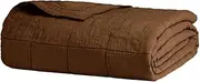 Bambury Linen Quilted Coverlet, Queen/King Bed, Hazel