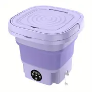 NNETM Portable Mini Washing Machine - Collapsible, 8L Capacity, 3 Sterilizing Modes, Purple