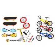 18pcs Mini Finger Scooter Bike Fingerboard Skateboard Two Wheels Board Toys Gift