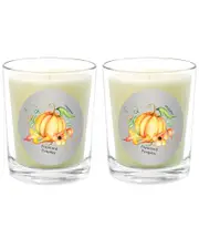 Qualitas Candles Peppered Pumpkin Two Scented Beeswax Candle Set