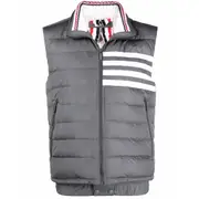[Thom Browne] Thom Browne 4-Bar Motif Puffer Gilet II NUMERIC GREY