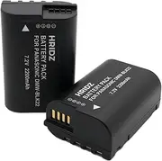 [HRIDZ] BLK22 2Pcs Battery For Panasonic for LUMIX DMW-BLK22 S5 GH5 G9 GH5s DSLR Batteries (100% Compatible with Original, Safety Protections)