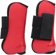 Horse Leg Guard, Horse Tendon Boots, Horse Fetlock Boots, Horse Sport Boots, Horse Riding Fetlock Protectors PU Shell Horse Tendon Protection Boot (Un par de Patas delanteras agrandadas.)