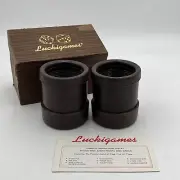 VTG 60’s LUCKIGAMES 2 DICE SHAKERS GAME CUPS New NOS w/ BOX & INSTRUCTIONS