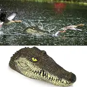 Floating Alligator Head Pool Accessories - Fake Crocodile Decoy for Goose, Predator, Heron, Duck Control - Garden and Patio Decor, 12.6 Inches