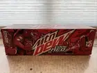 New Mountain Dew Code Red Cherry Flavor, 12 Pack Of Cans; 12-12oz