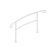 US Door and Fence Deck Railings 7.84" Aluminum Handrail Brackets 3 Steps White