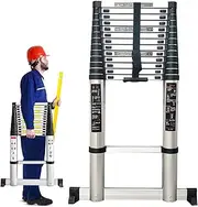8M/ 7M/ 6.2M/ 5M/ 4M/ 3.8M/ 2M/ 1M Extension Telescoping Ladder, Aluminum Telesladders for Home Loft Rooftop Attic Outdoor Work, Load 150Kg (1.4M/4.5Ft)/6.2M/20 Ft Little Surprise