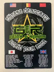 GUNS AND ROSES WORLD TOUR 2002 TIN ROCK SIGN / POP AMAZING COLLECTABLE SIGN NEW