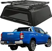 ATATNK Hardtop Pick Up Canopy Aluminum Truck Hardtops Hard Tri Fold Tonneau Cover Decked Truck Bed Storage Truck Cap Compatible for Triton L200 15-22