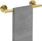 USHOWER Brushed Gold Towel Bar, 12-Inch Hand Towel Holder for Bathroom, SUS304 Stainless Steel, Modern Style