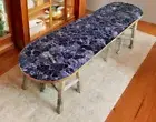 Oval Amethyst Agate Stone Coffee & Dining Table Luxury Hallway Furniture Decors