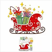 [XMZZMX] Christmas Sled Gift Pack Metal Cutting Dies for Card Making, Paper Embossing Die-Cuts Kit Storage Pockets Supplies, Scrapbooking Stencils