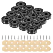 16pcs Subwoofer Isolation Pad 40x15mm Speaker Isolation Pad Spikes M4 Black