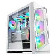 Segotep T3 White ATX PC Computer Case Mid-Tower Gaming PC Case for 40 Series GPU