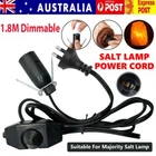 1.8M Salt Lamp E14 Power Cord Cable AU Plug Dimmable Control Bulb Switch Button