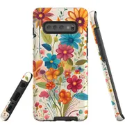 For Samsung Galaxy S10+ Plus Tough Protective Cover, Floral Symphony