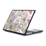 MacBook Pro 14-inch (M1 - M4) Impact Case Magical Unicorn Cat Candy Floss with Tulip - Cute Animal Cotton Candy with Flower in the Garden