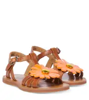 [Pom d'Api] Pom d'Api Plagette Big Flo leather sandals UK 12 brown