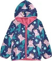 [Caihoyu] Big Girls Jackets With Sherpa Lining Girls Fleece Zip Up Jacket Toddler Boy Outerwear