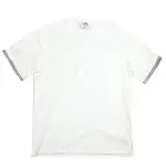 【HERMES 愛馬仕】PIQURES SELLIER 簡約素面棉質短袖T恤(白/灰邊)