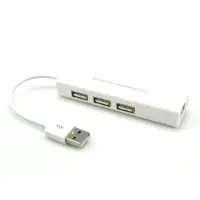 在飛比找露天拍賣優惠-e宙1.1USB LAN + USB HUB網卡二合一擴展3