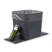 Car Trash Can Garbage Bin with Bag Organizer Waterproof Portable Gray Storage US