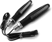 2/4 Pcs Motorcycle Turn Signals Light LED Light Tail Flasher Flowing Water Blinker Bendable Motorcycle Flashing Lights Work light(4 Pcs)