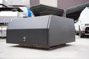 BLACK Aluminium Canopy Toolbox Dual Cab Ute Truck Canopy Toolbox 1775 1600 850