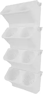 4 Piece Stackable Planter Set - Double Layer Self-Ring Pot | Versatile Plant Holder for Indoor and Outdoor Space with Bonsai and Flowers Suitable for Living Room, Balcony, Patio, Backyard, or Kitchen