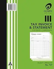 Olympic 727 Statement Book - Carbonless Triplicate - Pack of 5