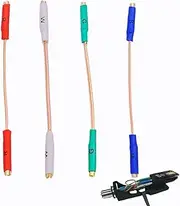 Sam&Johnny Leadwire Headshell Wires, Turntable Cartridge to Headshell Lead Wires, 7N Gold Plated OFC tonearm Cable for Turntable Record Players