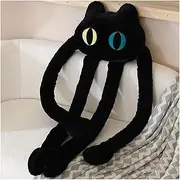 Long Cat Plush Kawaii Body Pillow，39" Cute Black Cat Stuffed Animals Soft Plushies，Octopus Tentacle Long Cat Throw Pillow，Gift for Girlfriend Kids (Octopus cat)