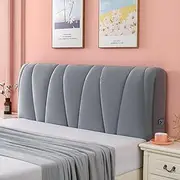 and Revive Headboard Double Elastic Bed Head Cover Must-Have for Every Home Premium Polyester Lateral Elasticity, Medium Gray