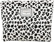 [Sisadodo] Leopard Print Makeup Bag Organiser for Teens Girls Waterproof Travel Canvas Cosmetic Storage Bag Bathroom Toiletry Zip Lock Clutch Bags Portable Phone Storage Pounch for Women Teenager