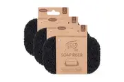 3x Eco Basics Soap Riser Dish Elevator Holder Storage Sink Organiser Midnight