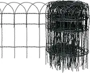 Garden Border Fence Powder-Coated Iron 25x0.4 m Outdoor Decorative Edging