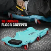 Low Profile 36" Rolling Garage Mechanic Repair Creeper 6 Swivel Casters Sky Blue