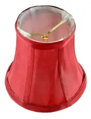 5 x 4 inch Textured Burlap Fabric Chandelier Bell Shape Shade, Red