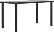 Generic Dining Table Black and Concrete Grey 140x70x75 cm MDF,281858