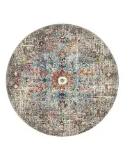 [Rug Culture] Museum Huxley Multi Coloured Round Rug In Multi