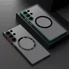 For Samsung Galaxy S23 Ultra S22 S21 S20 FE Matte Magnetic Magsafe Case Cover