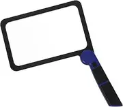 PACKOVE Foldable Handheld Magnifier with LED Light Large Page Reading Magnifier for Seniors Low Vision and Close Up Work Portable and Easy to Clean for Reading and Crafting