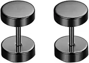 LIFKOME 1 Pair Black Dumbbell Prevent Earrings Goth Earrings Black Earrings Cuff Earring Punk Earrings Black Earrings Dumbbell Earrings Men Earrings Earring for Man Dumbells