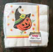 Vintage JOL PUMPKIN Halloween 20 Napkins PACKAGE Unopened NOS Futura REED Co
