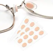 Nose Pads Soft Foam Adhesive Anti-Slip Silicone Eyeglass Nose Pads Stick On for Glasses Eyeglasses Sunglasses 12 Pairs, 1.0mm, Skin Color