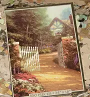 Thomas Kinkade Art - Hidden Cottage 550 Piece Puzzle 24" x 18" - New Sealed Bag