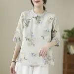 【PAIYA 派亞】立領新式旗袍復古中式禪意棉麻襯衫上衣女(M-2XL 大碼)